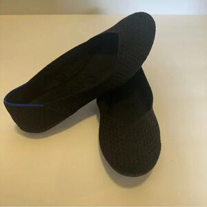 Rothy's Black Flats with Blue Accent